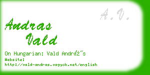 andras vald business card